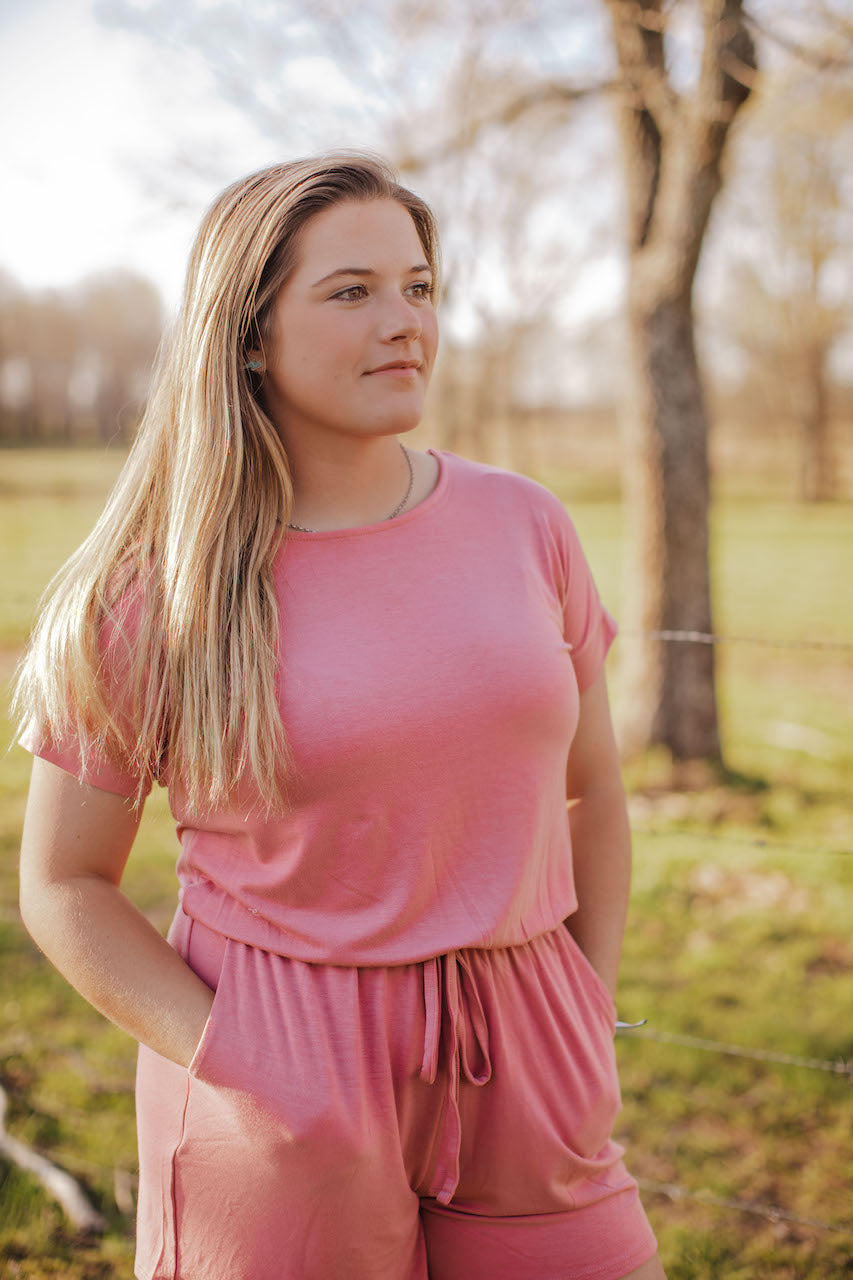 Dusty Rose Romper