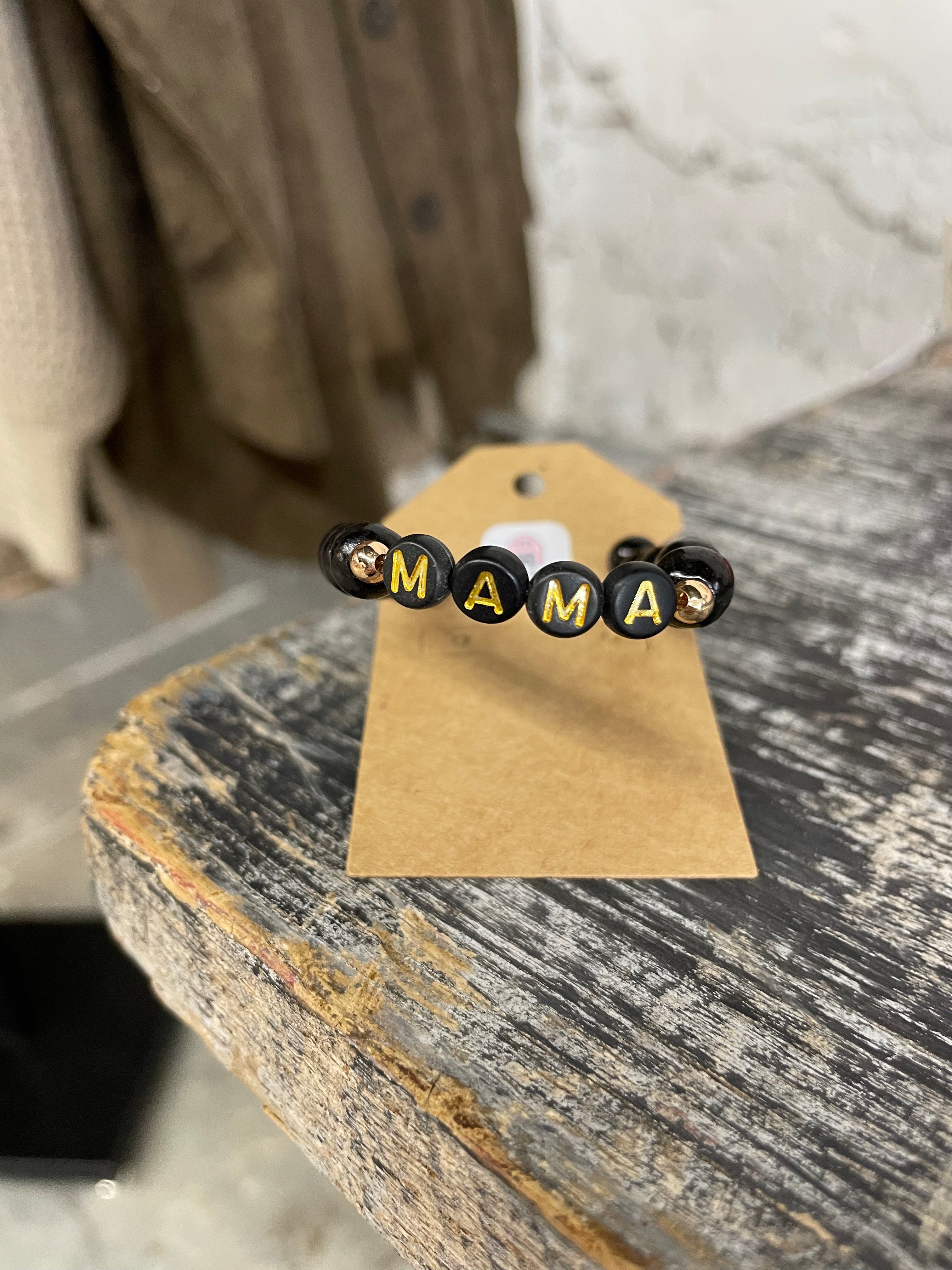 Black "Mama" Bracelet